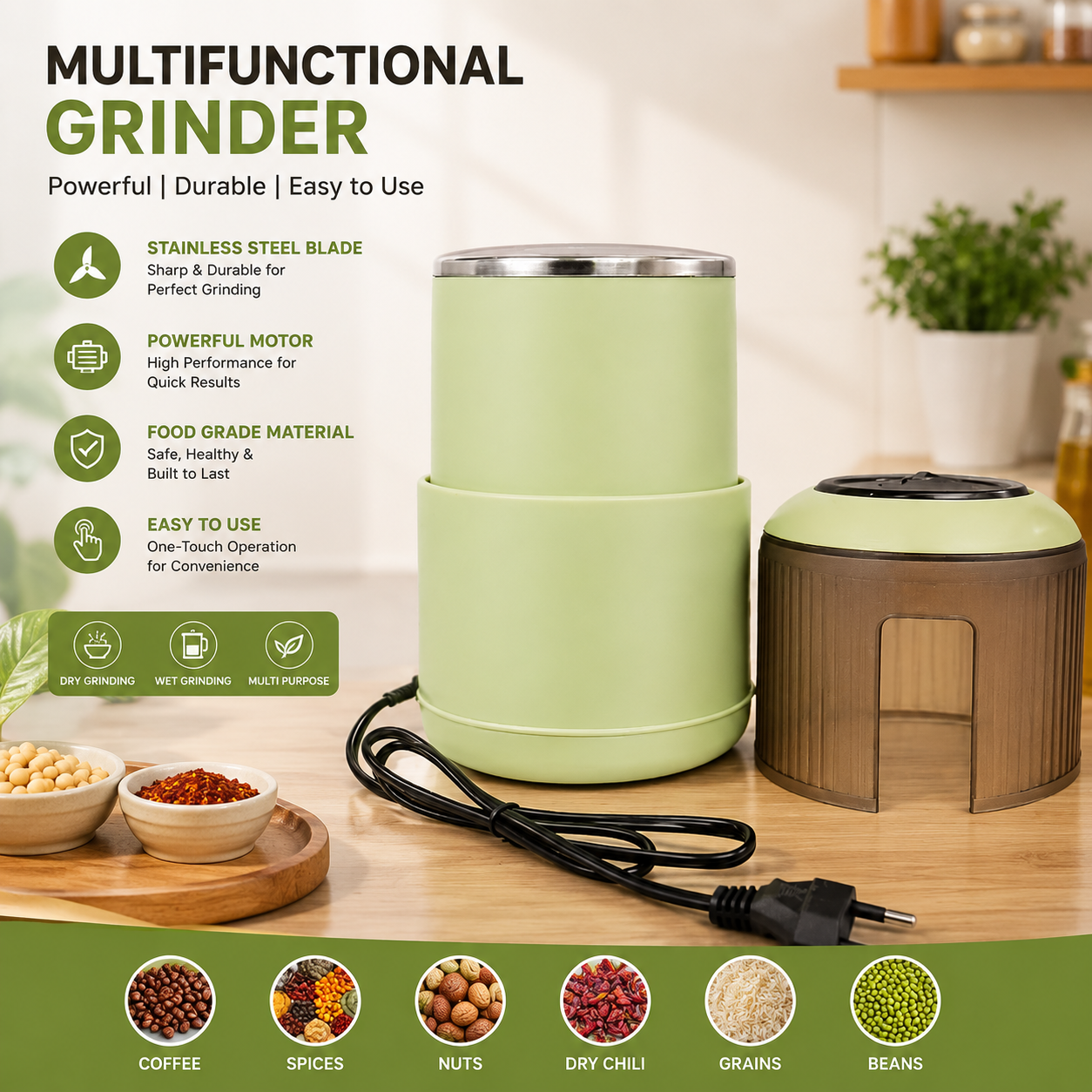 ⚡ Multifunctional Electric Grinder