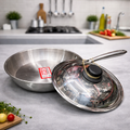 Frying Pan With SS Lid & Bakelite Handle-