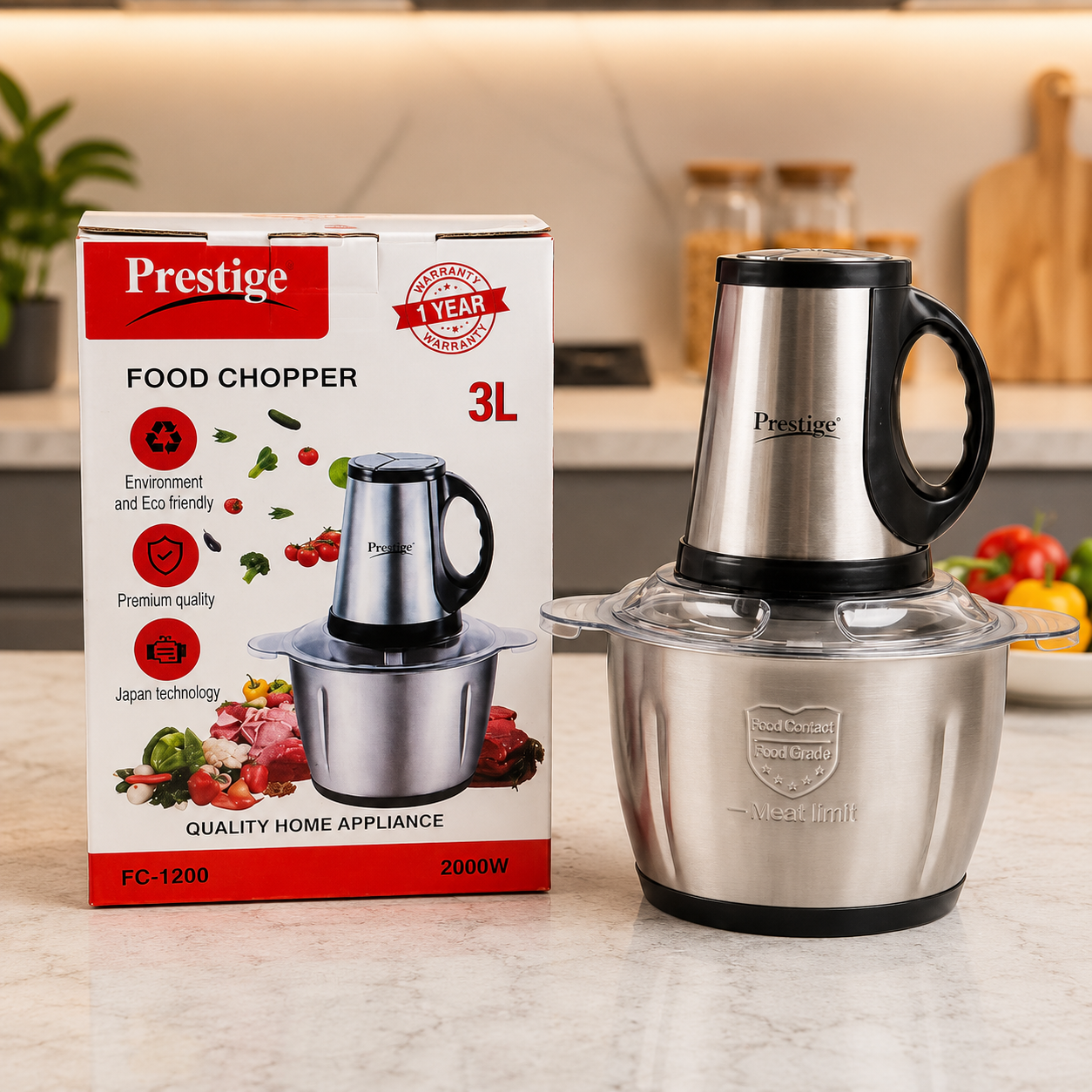 🥩🥕 Prestige 3L Food Chopper