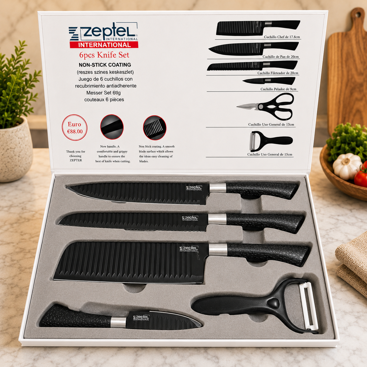 🔪 Zeptel 6pcs Knife Set