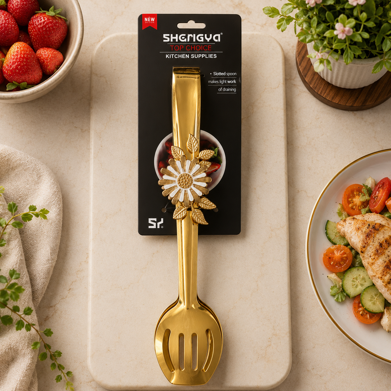 Golden Slotted Spoon ✨🍴