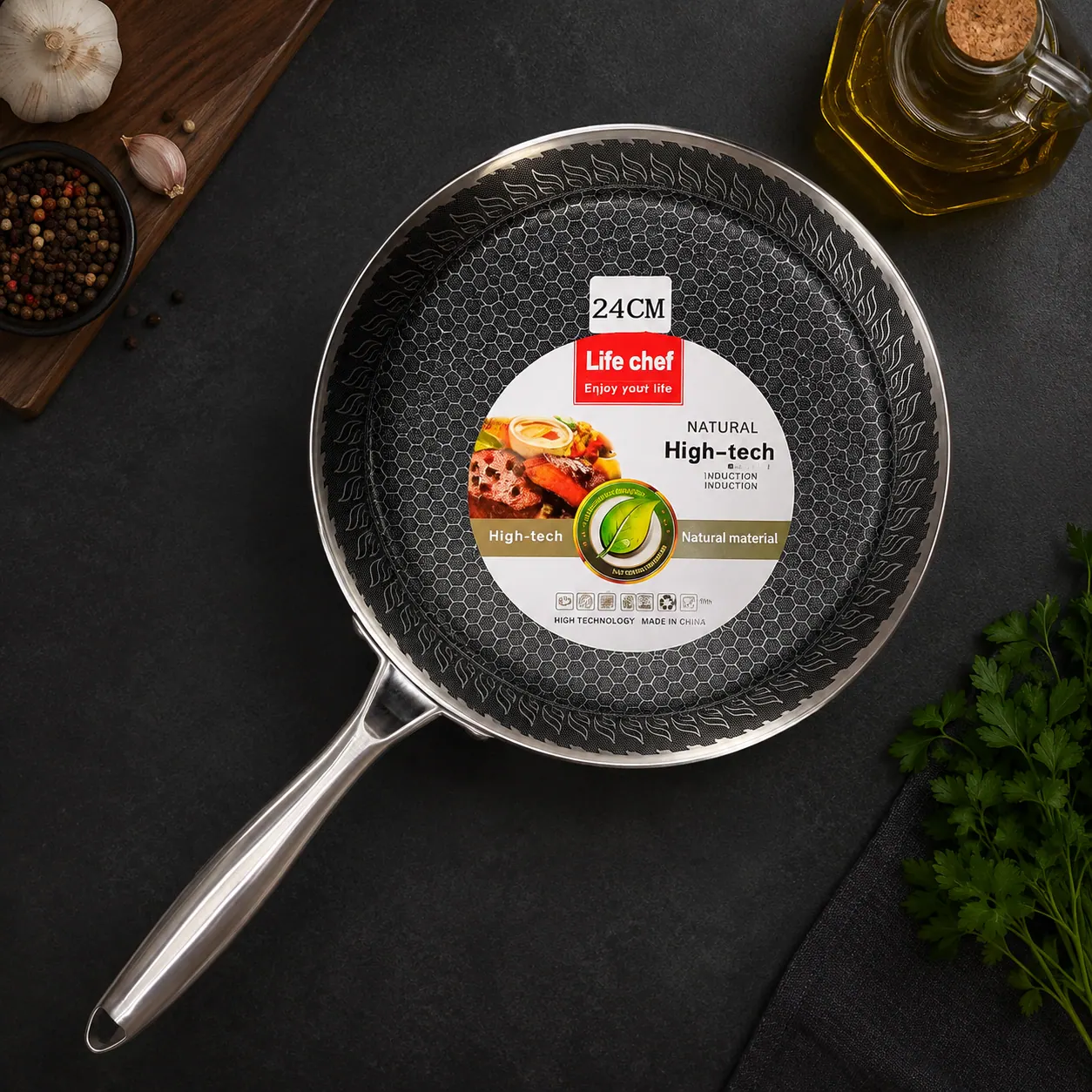 Premium Honeycomb Non-Stick Fry Pan
